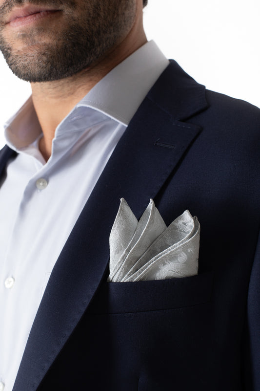 Lenço Estampado - Prata