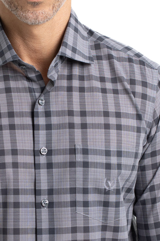 Camisa Colarinho Italiano Easy Iron - Grafite