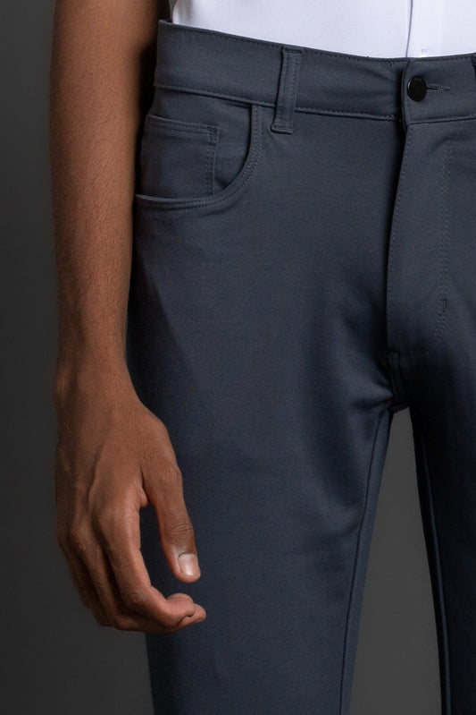 Calça Malha 5 Bolsos - Grafite