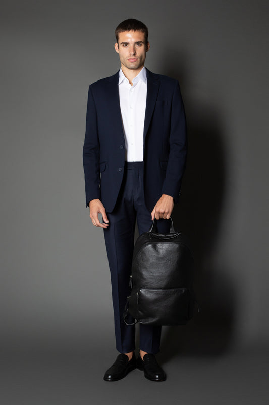 Calça Slim Lisa Bolso Faca - Marinho Noite