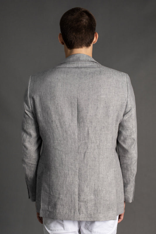 Paletó Sem Forro Slim Fit - Cinza