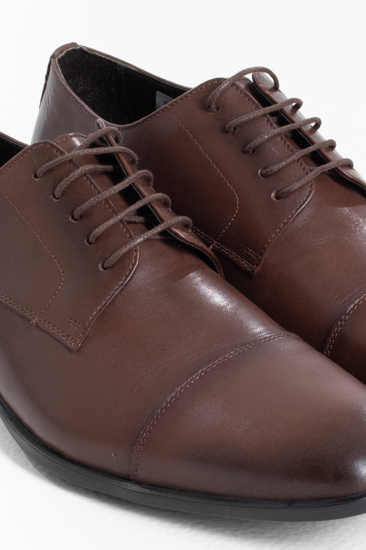 Sapato Social Amarrar Couro - Preto