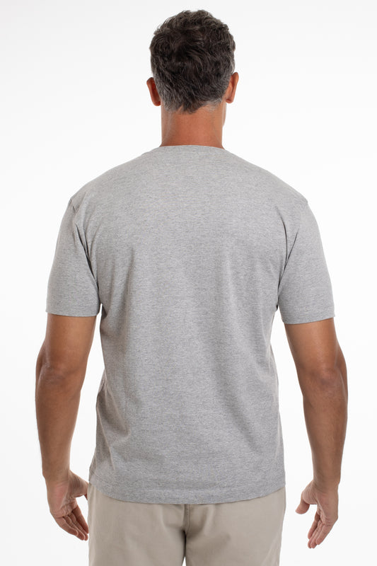 Camiseta Gola Careca Crystal Cove Park - Mescla Cinza