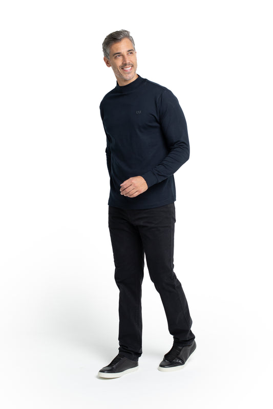 Camiseta Manga Longa Malha Suedine - Marinho