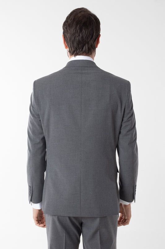 Terno Slim Cambridge Liso - Cinza Escuro