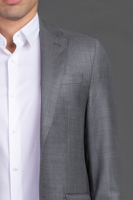 Terno Sem Forro Slim Super 120 - Cinza