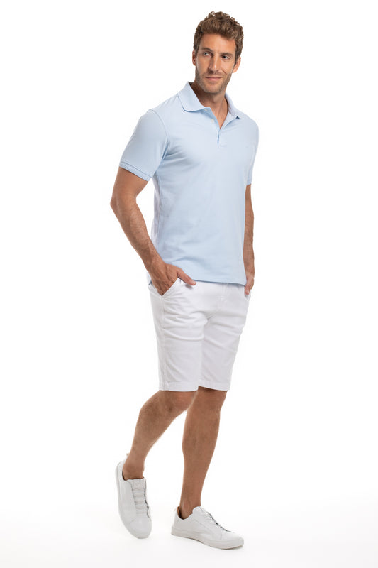 Bermuda Sarja Bolso Faca 1/2 Elástico - Branco