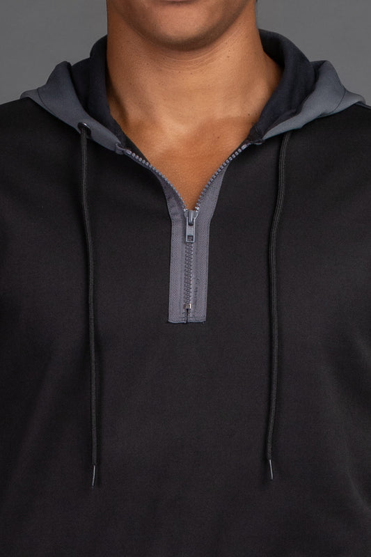 Blusão Neoprene Com Capuz - Preto