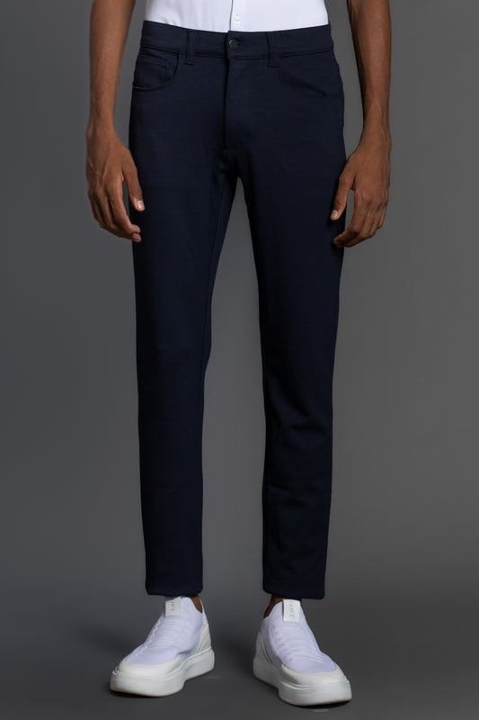 Calça Malha 5 Bolsos - Marinho