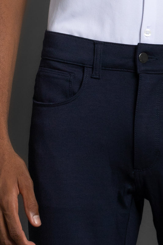 Calça Malha 5 Bolsos - Marinho