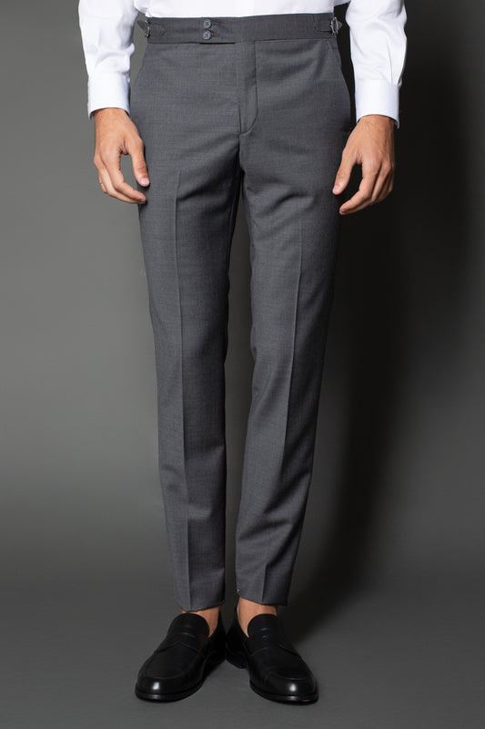 Calça Social Bolso Faca Slim Regulador Cós - Chumbo