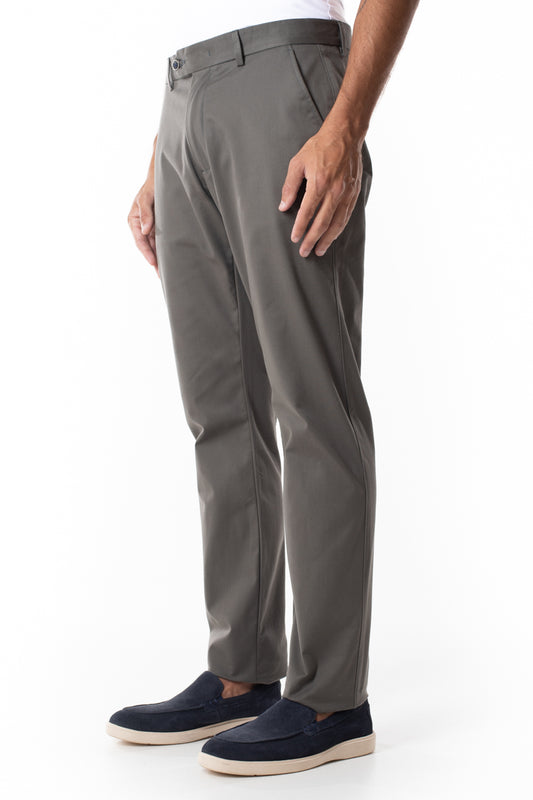 Calça Sarja Bolso Faca - Chumbo