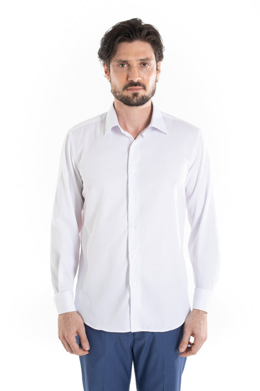 Camisa Social Slim Maquinetada Ruth - Branco