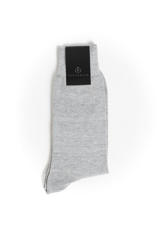 Meia Social De Algodão - Mescla Claro