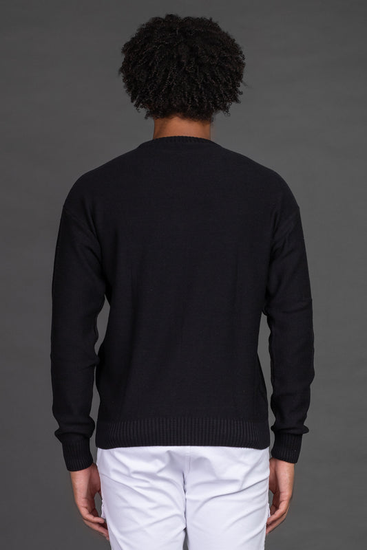 Malha Slim Canelada Com Bolsos - Preto