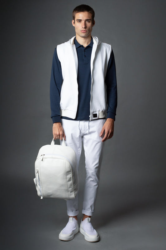 Polo Manga Longa Slim 3 Botoes Pima - Marinho