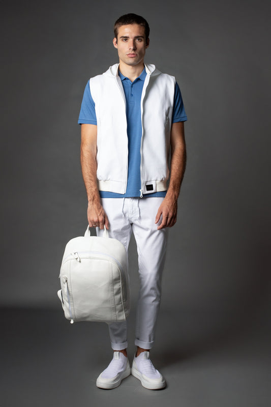 Polo Manga Curta Slim Pima 3 Botões - Azul Medio