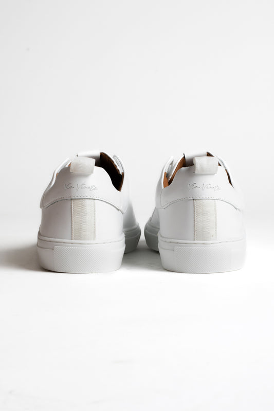 Tênis Couro Com Elástico - Branco