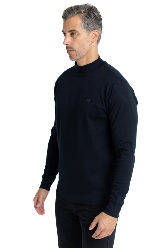 Camiseta Manga Longa Malha Suedine - Marinho