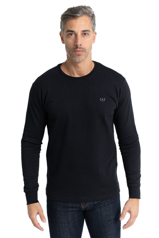 Camiseta Manga Longa Malha - Preto