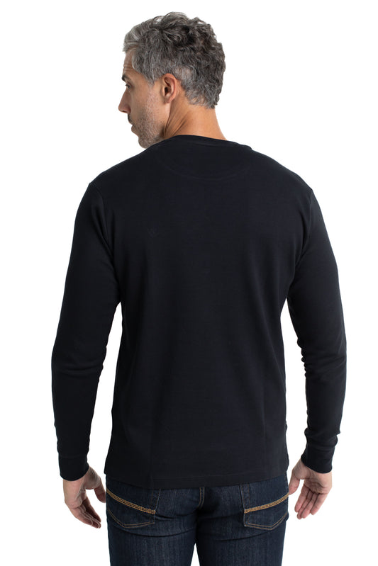 Camiseta Manga Longa Malha - Preto