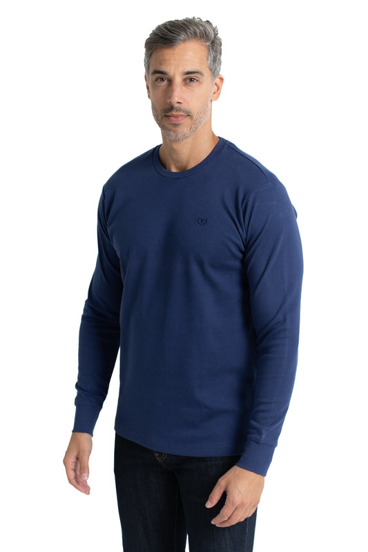 Camiseta Manga Longa Malha - Royal