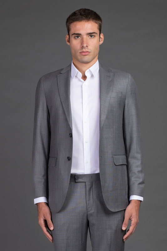 Terno Sem Forro Slim Super 120 - Cinza